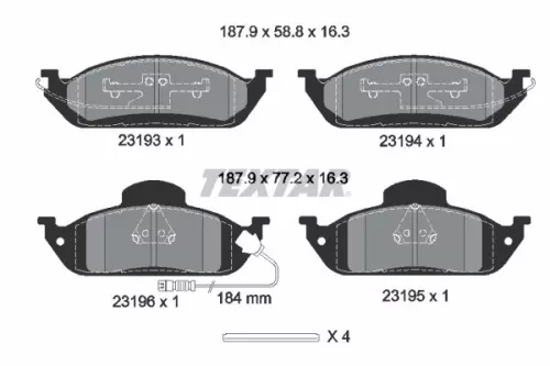 Textar Front Brake Pads Set For Mercedes M-class