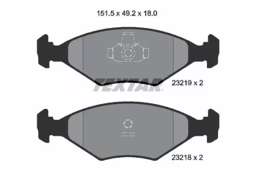 TEXTAR TEXTAR 2321901 Textar Front Brake Pads Set For Fiat Palio Siena 