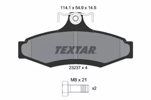 Textar Rear Brake Pads Set For Chevrolet Daewoo Mitsubishi Ssangyong Diamante Ko