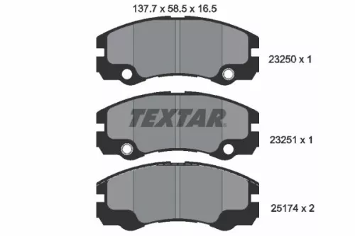 Textar Front Brake Pads Set For Holden Opel Vauxhall Frontera