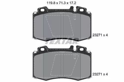 Textar Front Brake Pads Set For Brabus Mercedes 60s S-class