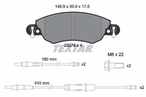 Textar Front Brake Pads Set For Citroën C5
