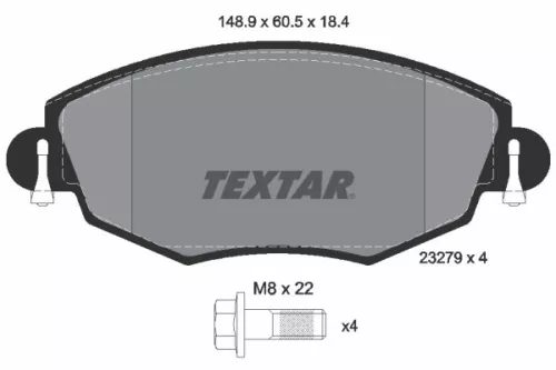 TEXTAR TEXTAR 2327904 Textar Front Brake Pads Set For Chana Ford Ford (Changan) Ford Australia Jaguar  