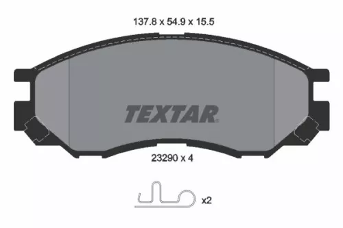 Textar Front Brake Pads Set For Changfeng Fengxing Hafei Landwind (Jmc) Mitsubis