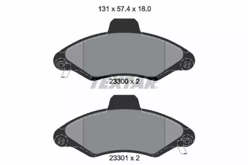 Textar Front Brake Pads Set For Ford Escort Escort Classic