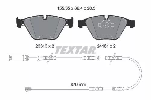 Textar Front Brake Pads Set For Bmw 3 X1