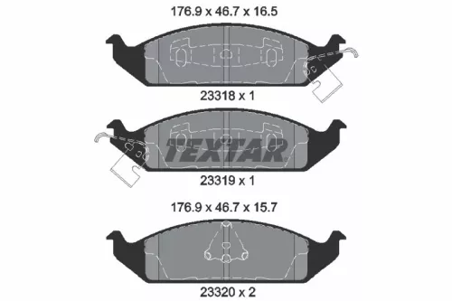 Textar Front Brake Pads Set For Chrysler Dodge Plymouth Avenger Breeze Cirrus St