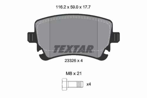 Textar Rear Brake Pads Set For Bentley Continental Continental Flying Spur Flyin