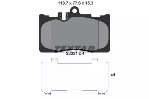 Textar Front Brake Pads Set For Lexus Ls