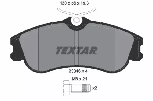 Textar Front Brake Pads Set For Citroën Peugeot 206 Berlingo / Berlingo First Ho