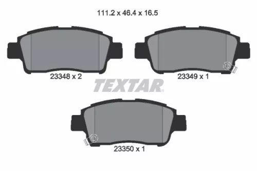 Textar Front Brake Pads Set For Lifan Toyota 620 630 Echo Platz Yaris