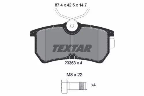 Textar Rear Brake Pads Set For Ford Ford Australia Ford Usa Fiesta Focus