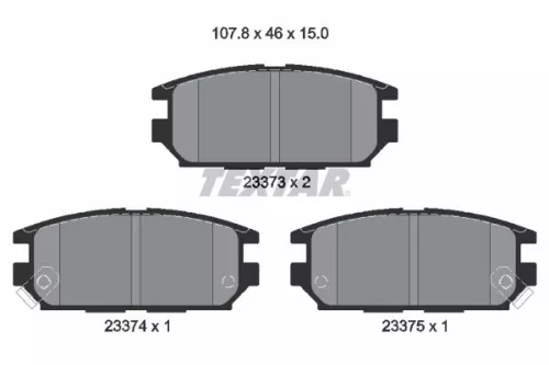 Textar Rear Brake Pads Set For Dodge Mitsubishi Mitsubishi (Soueast) 3000 Gt Deb