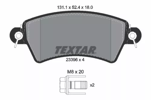 Textar Front Brake Pads Set For Citroën Peugeot 206 306 Xsara