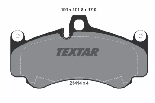 Textar Front Brake Pads Set For Porsche 911