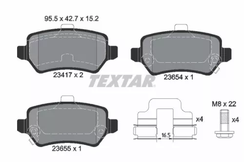 Textar Rear Brake Pads Set For Chevrolet Holden Hsv Kia Opel Saturn Subaru Vauxh