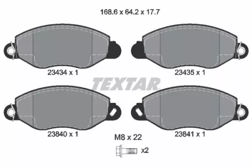 Textar Front Brake Pads Set For Ford Transit Transit Tourneo