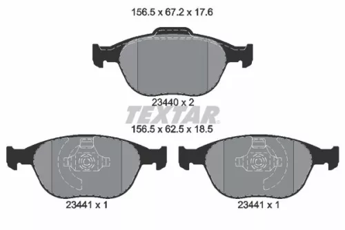 Textar Front Brake Pads Set For Ford Ford Australia Focus Tourneo Connect Transi
