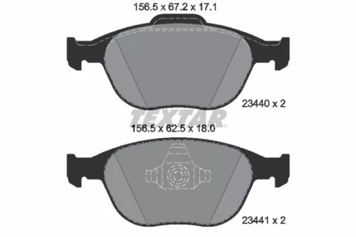 Textar Front Brake Pads Set For Ford Ford Australia Fiesta