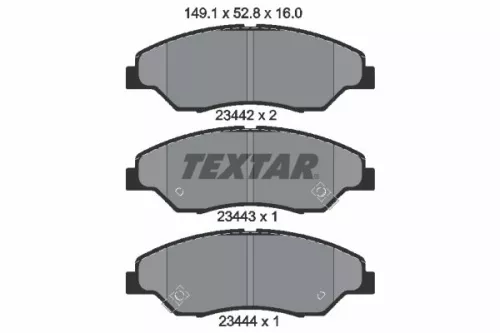 Textar Front Brake Pads Set For Asia Motors Kia Retona Sportage