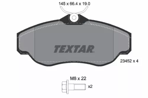 Textar Front Brake Pads Set For Land Rover Discovery Range Rover