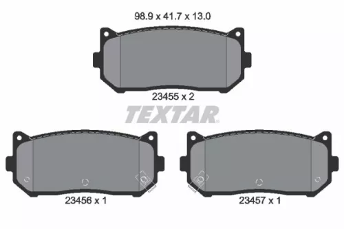 Textar Rear Brake Pads Set For Kia Naza Carens Cerato Citra Clarus Sephia Shuma