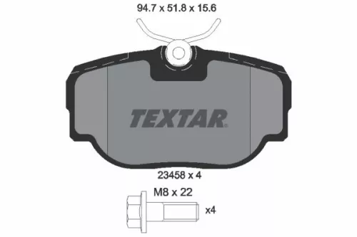 Textar Rear Brake Pads Set For Land Rover Discovery Range Rover