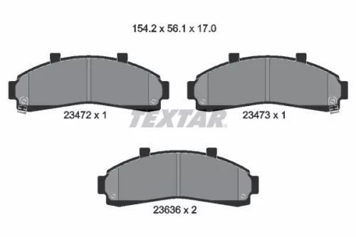 Textar Front Brake Pads Set For Ford Australia Ford Usa Mazda B-serie Courier E 