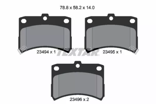 Textar Front Brake Pads Set For Daihatsu Perodua Subaru Toyota Atrai Wagon Cuore