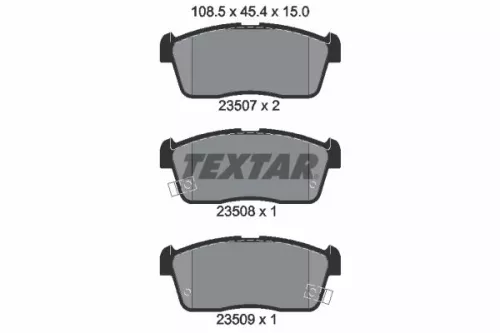 Textar Front Brake Pads Set For Chevrolet Daihatsu Maruti Suzuki Mitsubishi Pero