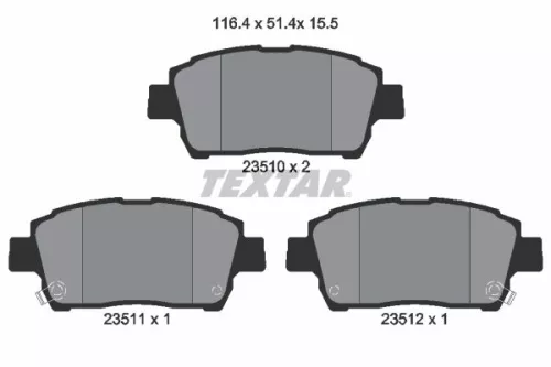 Textar Front Brake Pads Set For Byd Faw (Tianjin) Fengxing Geely Great Wall Hava