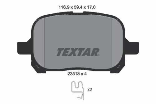 Textar Front Brake Pads Set For Lexus Toyota Avalon Camry Es Harrier Nadia Previ