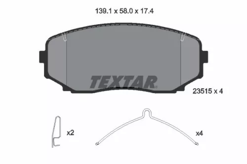 Textar Front Brake Pads Set For Ford Usa Lincoln Mazda Mazda (Changan) Mazda Mit