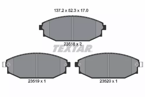 Textar Front Brake Pads Set For Galloper Hyundai Mitsubishi Galloper