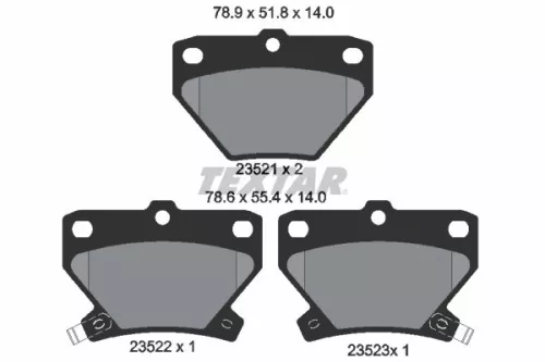 Textar Rear Brake Pads Set For Pontiac Toyota Ascent Celica Corolla Ist Matrix P