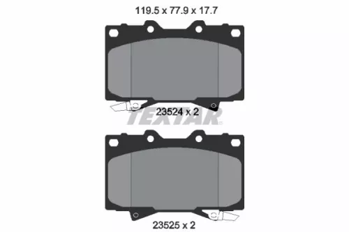 Textar Front Brake Pads Set For Lexus Toyota Land Cruiser Land Cruiser 100 Land 