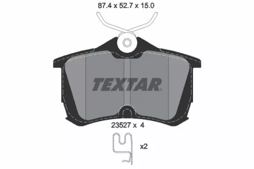 Textar Rear Brake Pads Set For Honda Accord
