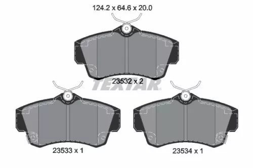 Textar Front Brake Pads Set For Chrysler Dodge Neon Pt Cruiser