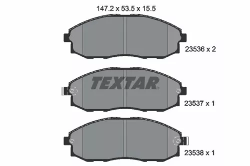 Textar Front Brake Pads Set For Hyundai Jac H-1 H-1 / Starex H100 Porter Refine 