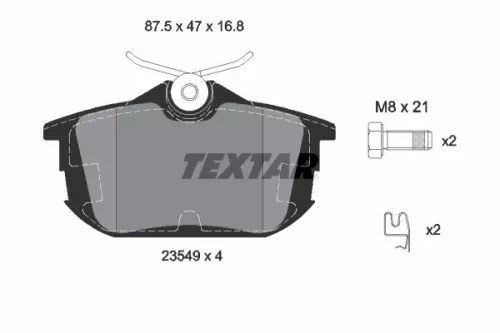 Textar Rear Brake Pads Set For Haima Mitsubishi Proton Smart Volvo @3/e3 Carisma