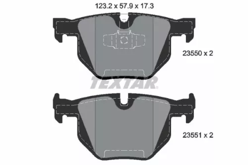 Textar Rear Brake Pads Set For Bmw 3 Series X1
