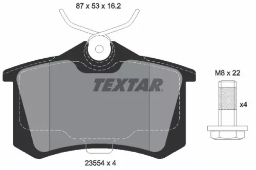 Textar Rear Brake Pads Set For Citroën Nissan Opel Renault Samsung Vauxhall Avan