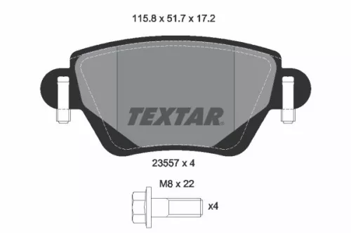 Textar Rear Brake Pads Set For Chana Ford Ford Australia Jaguar Cm8 Metrostar Mo