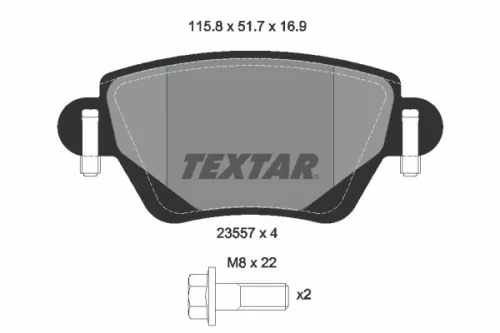 Textar Rear Brake Pads Set For Chana Ford (Changan) Renault Cm8 Kangoo Leimeng M