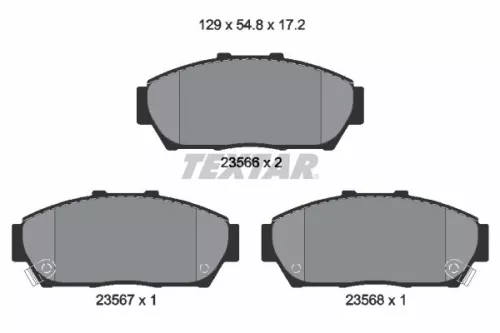 Textar Front Brake Pads Set For Acura Honda Integra Orthia / Partner