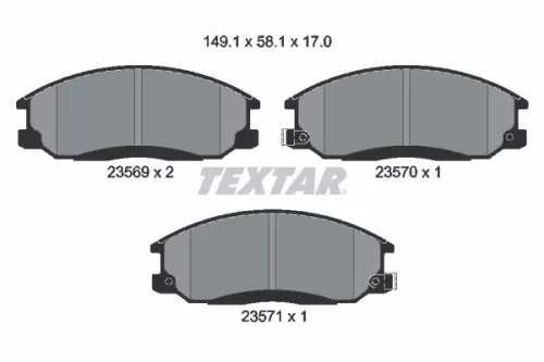 Textar Front Brake Pads Set For Baic Huansu Daewoo Dorcen Hawtai Hyundai Jac Ssa