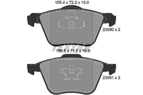 Textar Front Brake Pads Set For Volvo V70 Xc90