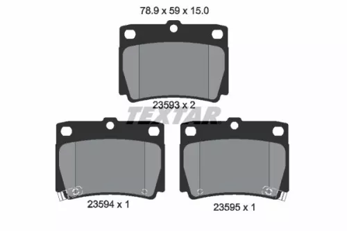 Textar Rear Brake Pads Set For Mitsubishi Mitsubishi (Bjc) Galloper Pajero Sport