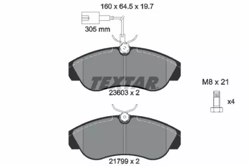 Textar Front Brake Pads Set For Citroën Fiat Peugeot Boxer Ducato Jumper
