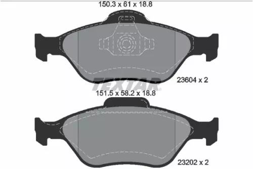 Textar Front Brake Pads Set For Englon Ford Ford Australia Ford Usa Kandi Mazda 